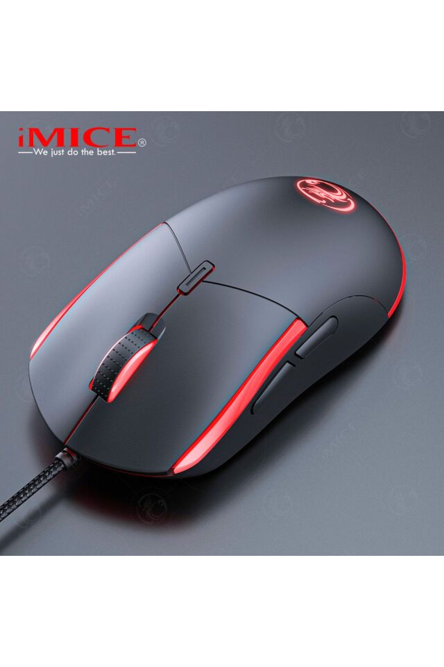 TechTic Ergonomik Çift El Kullanım Gamer Kablolu Oyuncu Mouse RGB T30 Ayarlanabilir 3200DPI