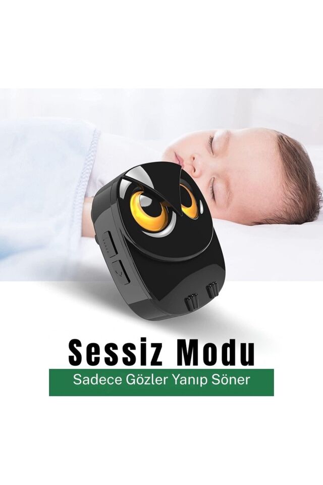 Kablosuz 2Alıcı 1Buton Kapı Zili Işıklı Baykuş 35 Melodi 5 Ses Seviyeli Hasta Çağırma Butonu