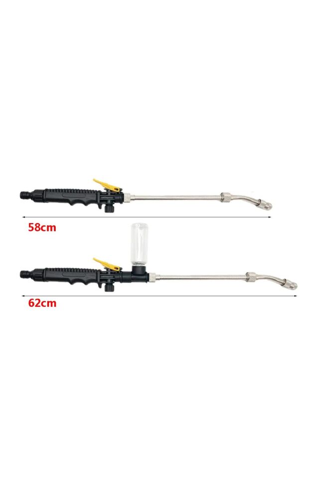 56cm 2in1 Bahçe Oto Araç Yıkama Tabancası Köpük Hazneli Su Tabancası Yüksek Basınçlı
