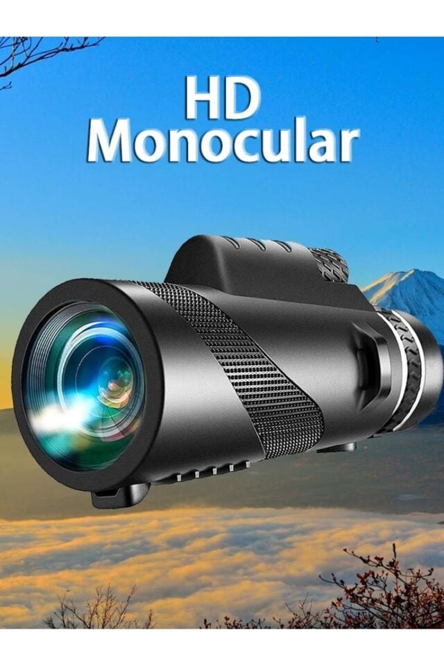 80x100 Taşınabilir Monoküler Dürbün Teleskop Uzun Menzilli Tek Göz Dürbün Avcılık Spor Kamp