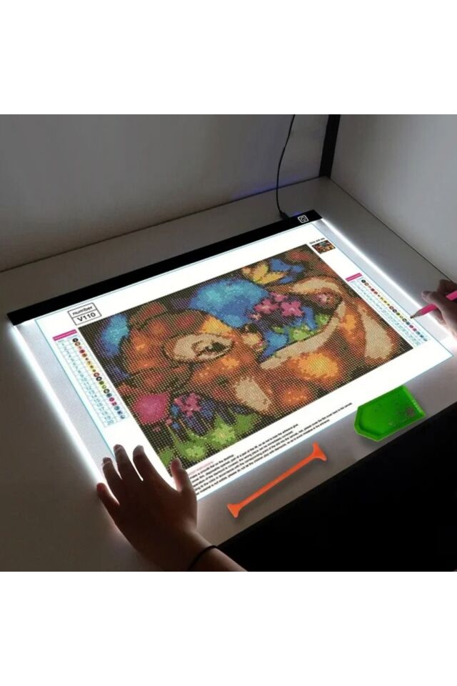 A3 Led Işıklı Çizim Tableti Led Çizim Kopyalama Tableti Eskiz Anime Portre Grafik Çizim 3Mod