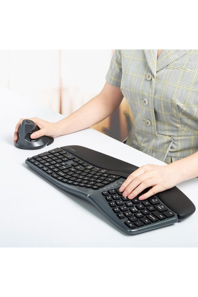 Kablosuz Dikey Mouse Sessiz 6 Tuşlu 800/1200/1600 DPI Bilek Destekli Ergonomik-Delux M618gx
