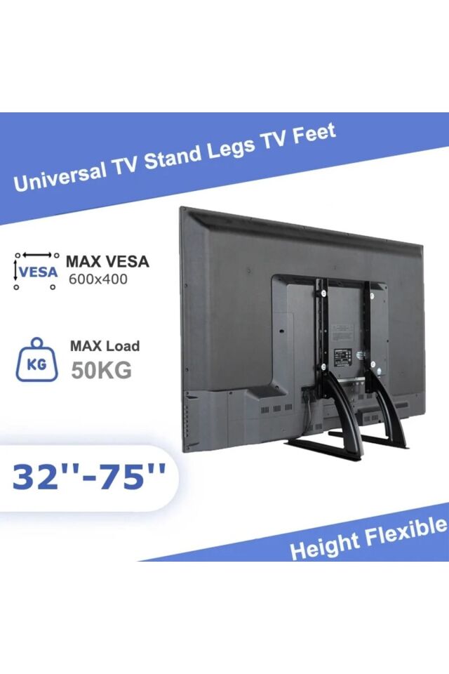 32-75 Evrensel Tv Standı TV Yükseltme Montaj Lcd Led Ayarlanabilir Sabit Ekran