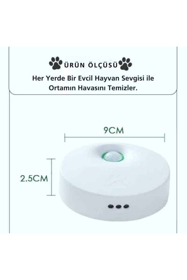 Kedi Tuvaleti İçin Akıllı Pet Koku Giderici Biyosensörlü Hava Temizleme Sistemi