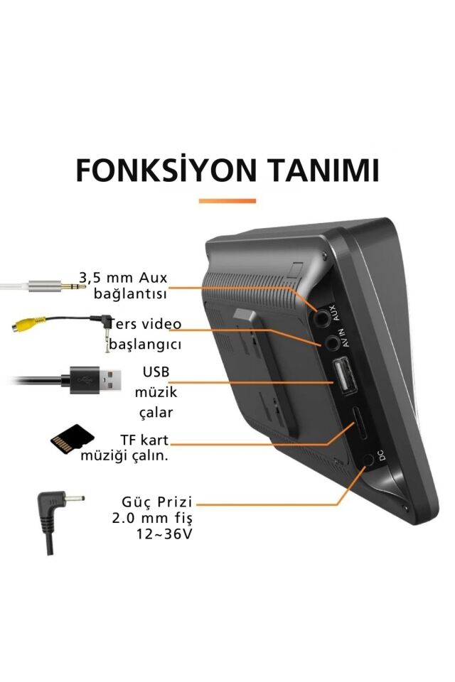 7İnç CarPlay&Android Auto Kablosuz Tak Çalıştır Multimedya Taşınır Apple Carplay MirrorLink