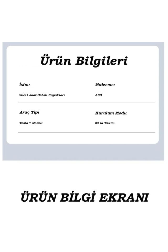TecTic Tesla Y Modeli Jant Kapağı Koruyucu 2021-2023 İçin 21 İnç Jant Yama Uberurbine Mat Siyah