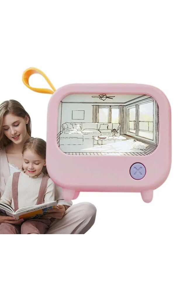 TV Boyama Led Gece Lambası Sevimli Ev Dekorasyon  Aydınlatma Mini Doğum Günü Hediyesi 2 Mod