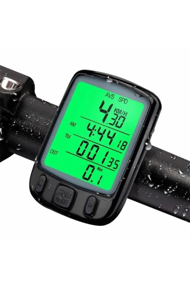 Sunding Bisiklet Km Hız Göstergesi Işıklı Led Ekranlı Kronometre Derece Saat(24 Fonksiyon)