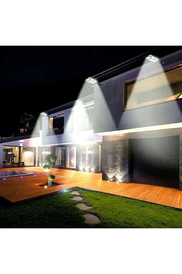 LED  Solar 3 Modlu Şarjlı Kumandalı Aydınlatma Sensörlü Güneş Enerjili