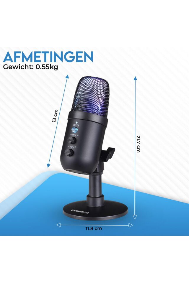 Oyuncu Profosyonel Yayıncı Mikrofonu RGB