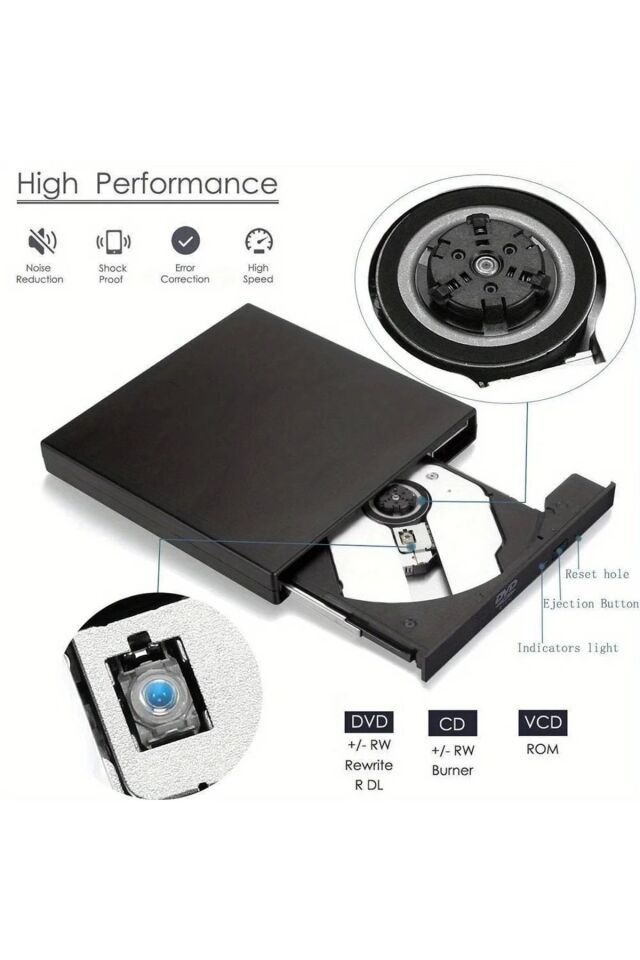 Harici CD-RW sürücü DVD-ROM Oynatıcı Harici Usb 2.0 Cd Dvd Yazıcı Okuyucu