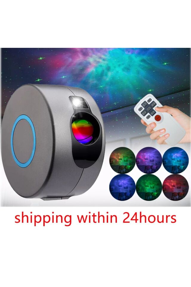 Dekoratif Galaxy Gece Lambası Çok Renkli Parti Lamba Çocuk Uyku Işığı Lazer