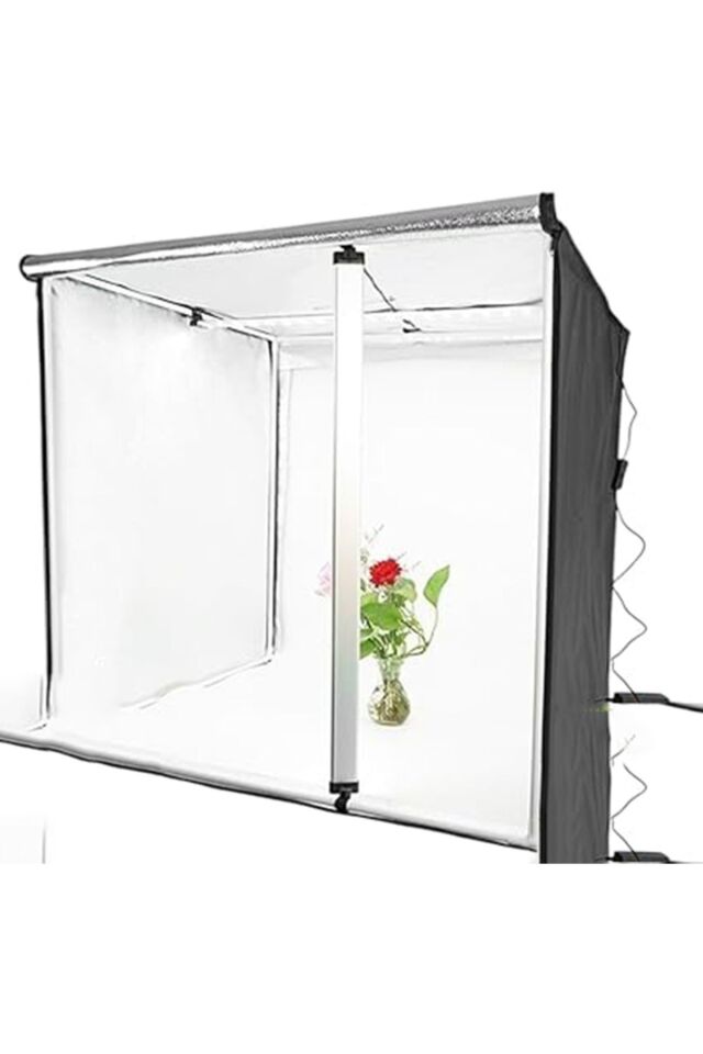 Profesyonel Ürün Fotoğraf Stüdyosu Pratik Çadır Kiti Led Işıklı Taşıma Çantalı 80x80