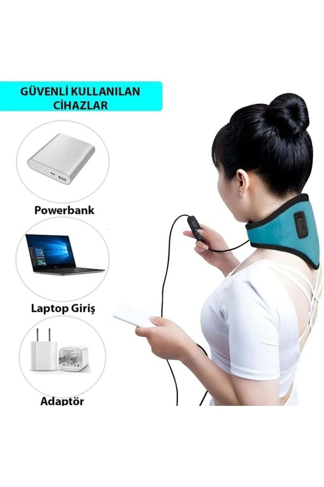 Boyun Masaj Aleti Boyun Masajı Yakı Isı Bandı Zaman Ayarlı