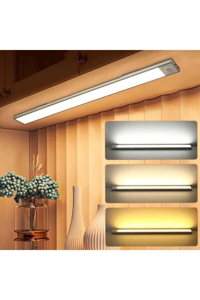Kablosuz Led 40cm Hareket Sensörlü Işık Dolap Yatak Odası Mutfak Tezgah Gece Görüş