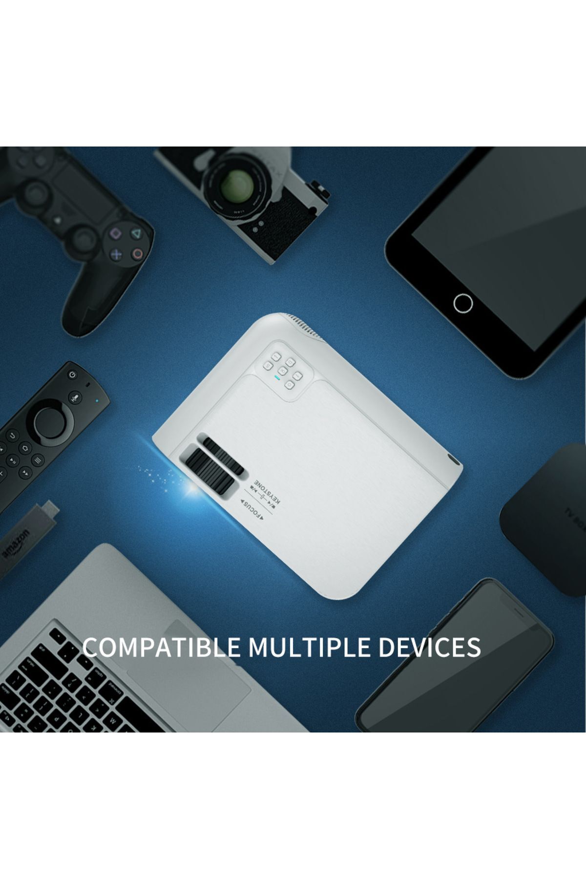 Mini Taşınabilir Projeksiyon Cinevizyon Full HD Wifi Ekran  Yansıtma Screen Mirror 1280x720