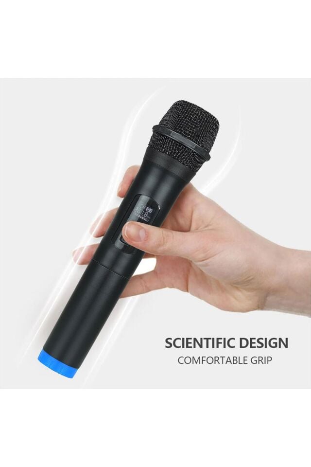 Kablosuz Mikrofon Düğün Alıcı Karaoke Cami Okul Otobüs Sunum Profesyonel El Mikrofonu V-102