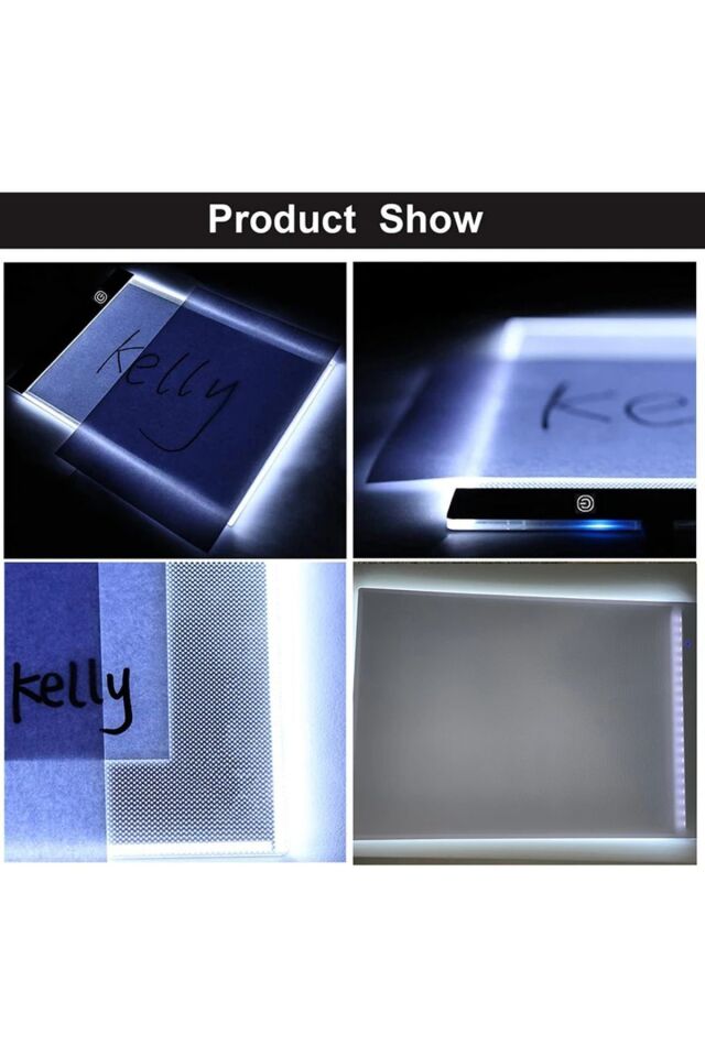 A4 Led Işıklı(3 SEVİYE) Çizim Kopyalama Animasyon Portre Dövme Grafik Çizim Tableti