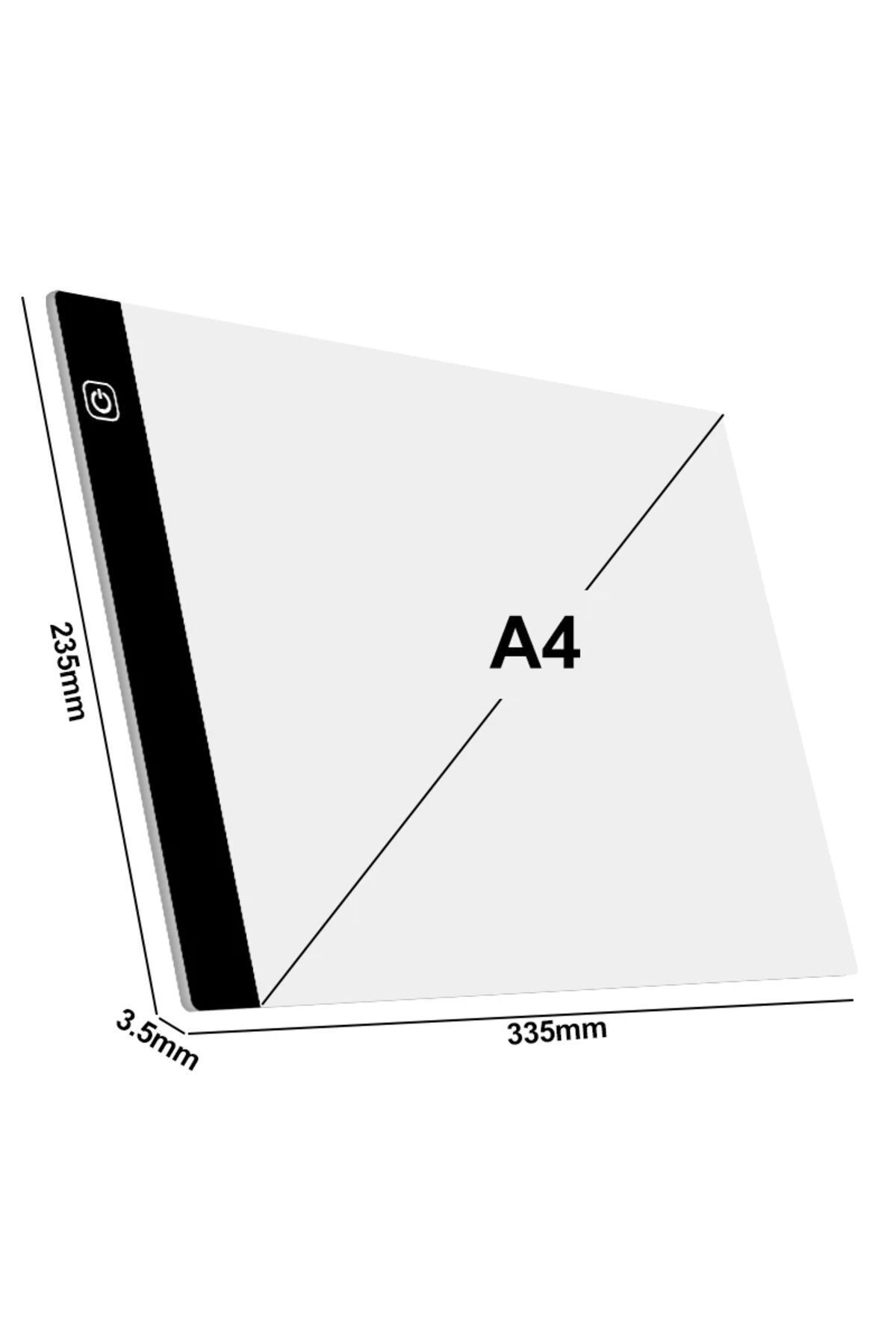 A4 Led Işıklı(3 SEVİYE) Çizim Kopyalama Animasyon Portre Dövme Grafik Çizim Tableti