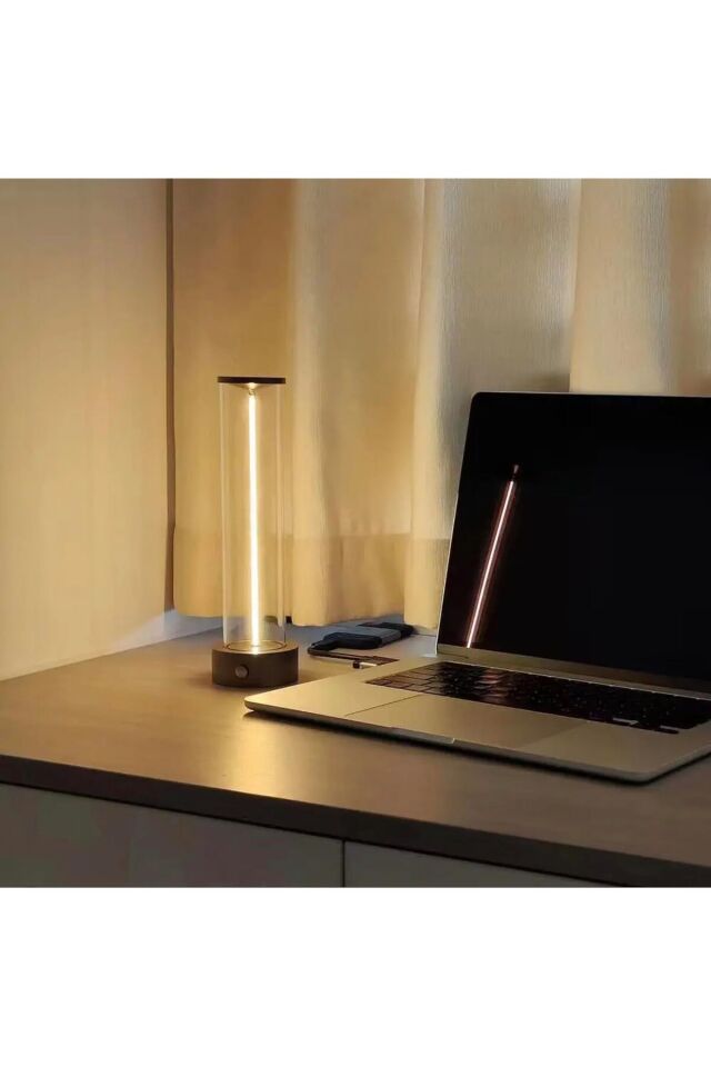 Manyetik Masa Lambası Abajur Şarjlı Modern Okuma Işığı 3 Modlu Strip Light Dokunmatik Işık