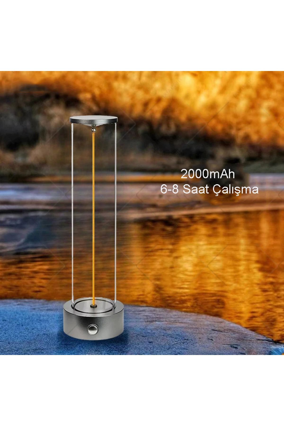 Manyetik Masa Lambası Abajur Şarjlı Modern Okuma Işığı 3 Modlu Strip Light Dokunmatik Işık