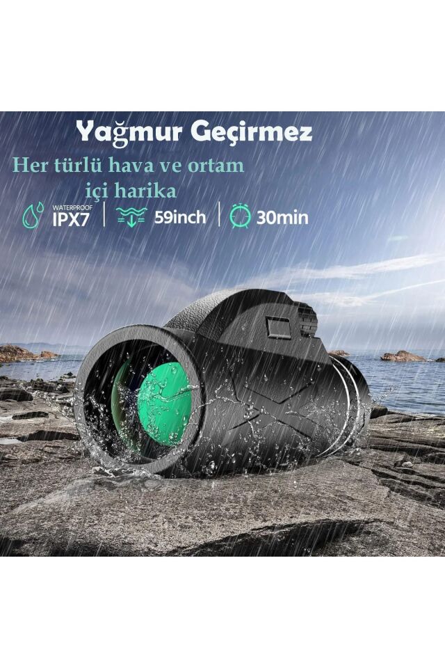 Dürbün Yüksek Çözünürlüklü Tek Göz El Dürbünü Monoküler Teleskop Telefon Tutucu Tripot HD
