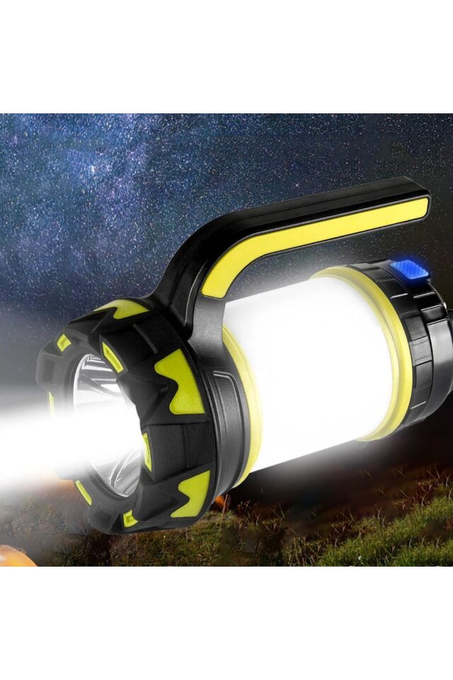 Kamp Feneri  6 Modlu Şarj Edilebilir El Feneri Powerbank Usb Girişli Kamp Lambası