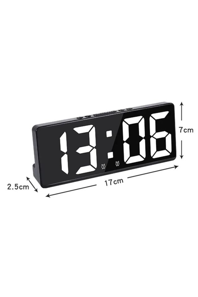 Masa Saati Derece Alarm Takvim Pil(Dahil Değildir)+Şarjlı Led Işıklı Dijital