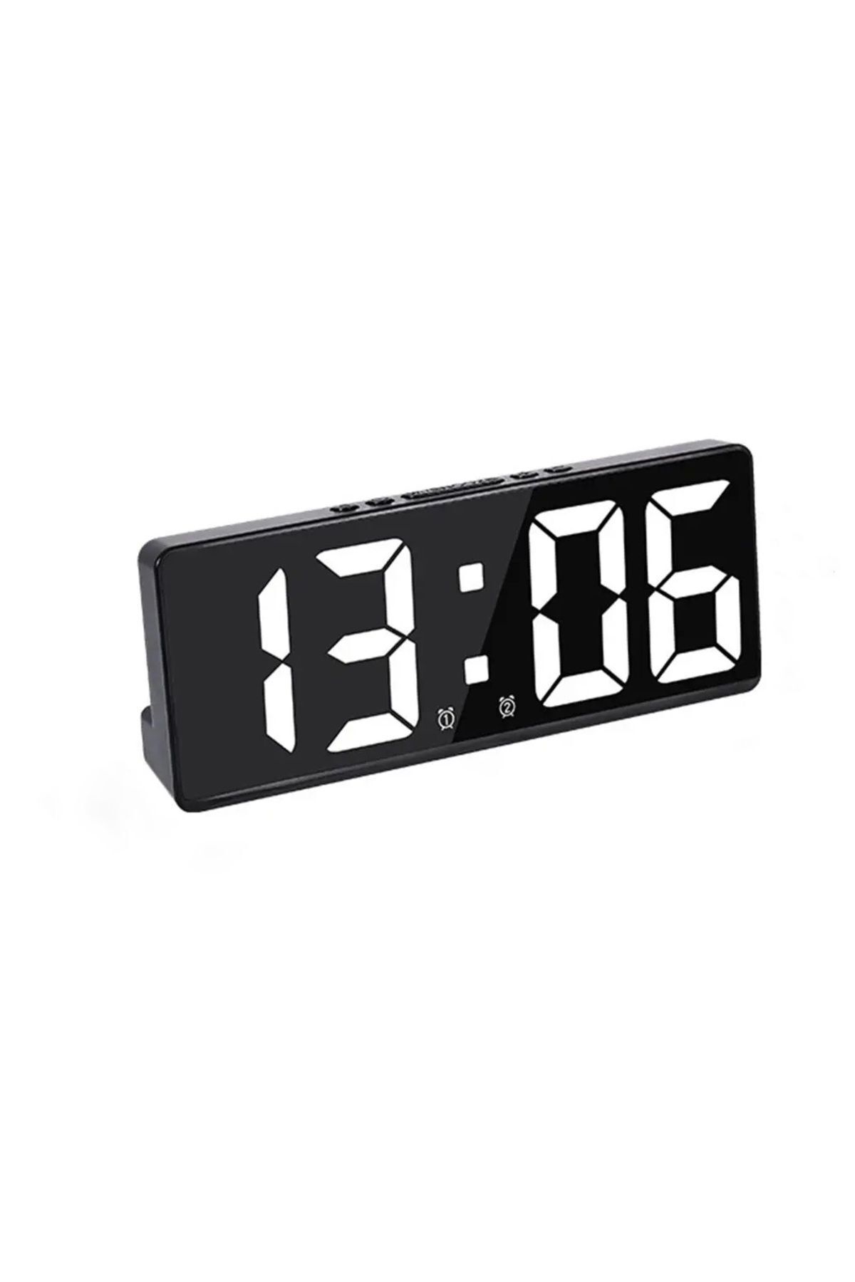 Masa Saati Derece Alarm Takvim Pil(Dahil Değildir)+Şarjlı Led Işıklı Dijital