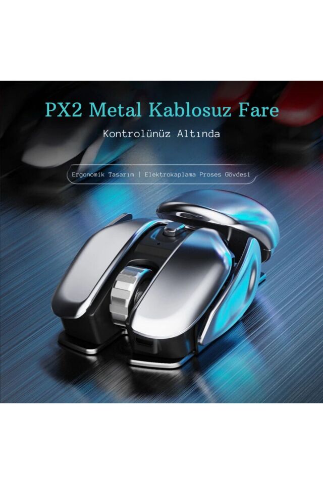 Mekanik Metal Kablosuz Mouse Böcek Tasarım 1600DPİ Ergonomik Tüm Yüzeyler İçin SessizTıklama