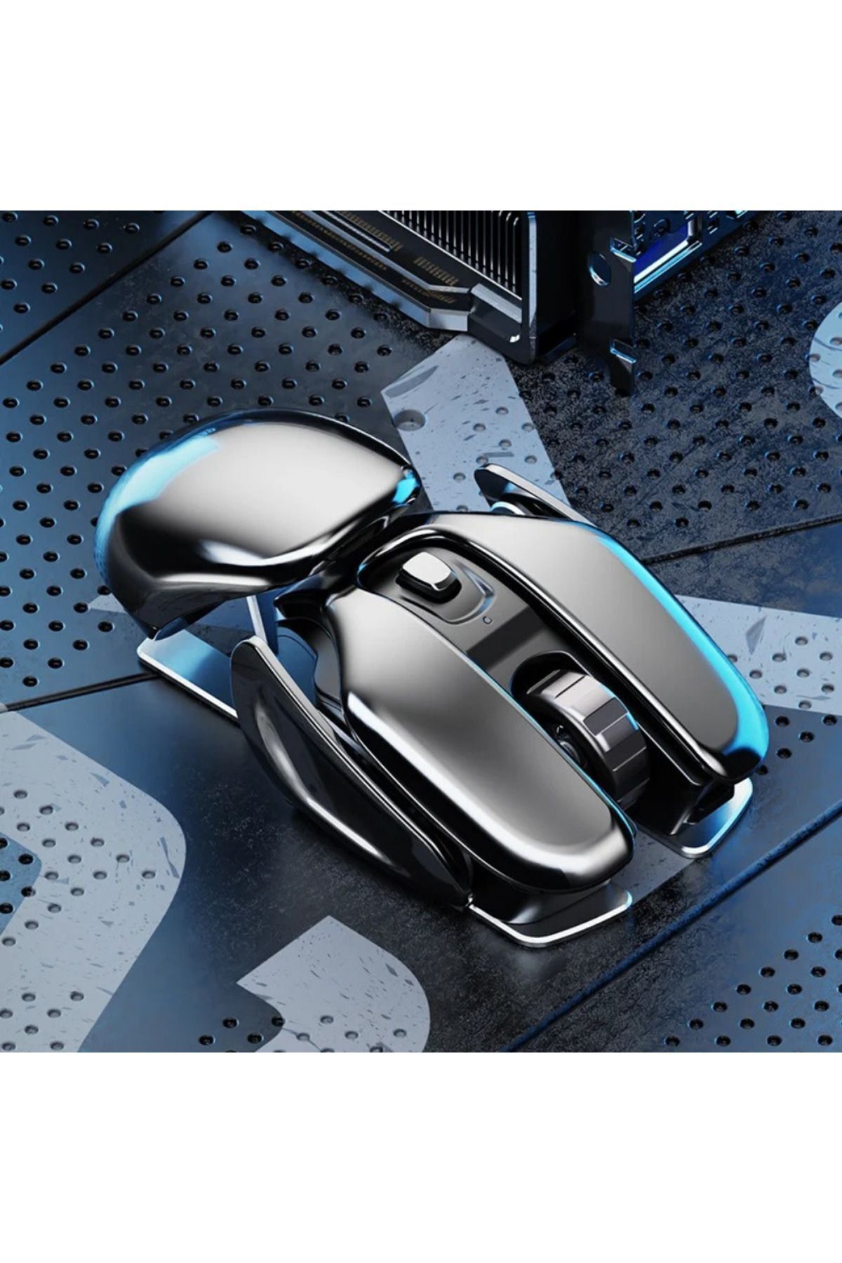 Mekanik Metal Kablosuz Mouse Böcek Tasarım 1600DPİ Ergonomik Tüm Yüzeyler İçin SessizTıklama