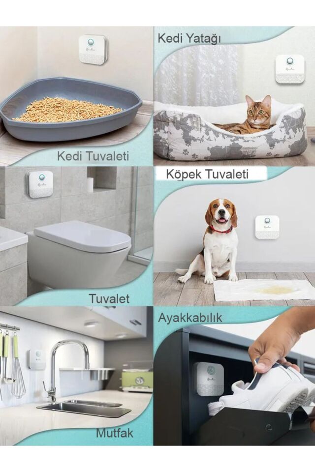 Akıllı Koku Giderici Kedi Tuvaleti Sterilizasyon Hava Temizleyici Evcil Hayvan Koku Önleyici