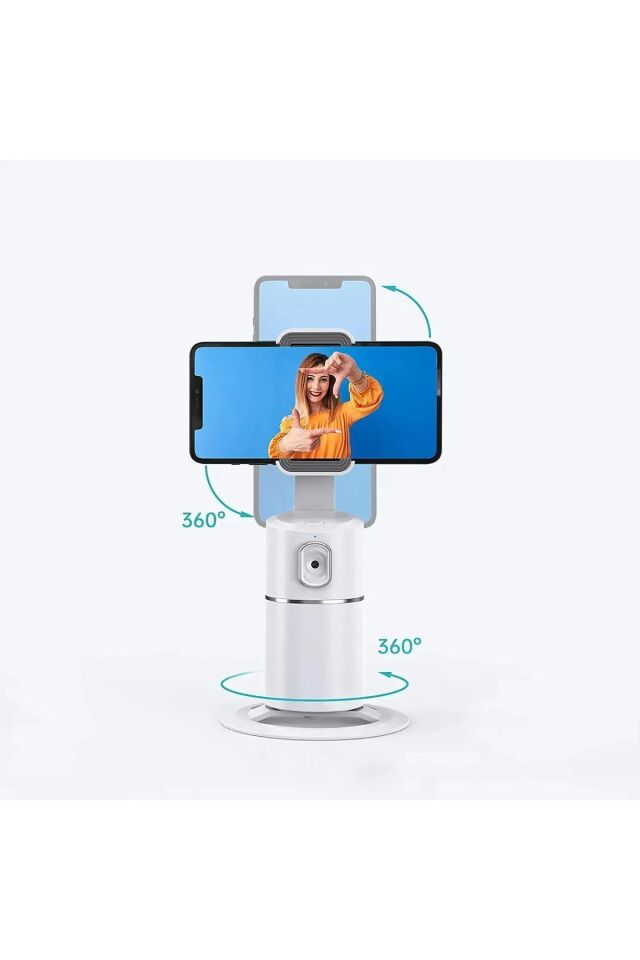 Yüz  Vücut İzleme  360° Telefon Tutucu Vlog Canlı Yayın Selfie AI Yapay Zeka Telefon Gimbali