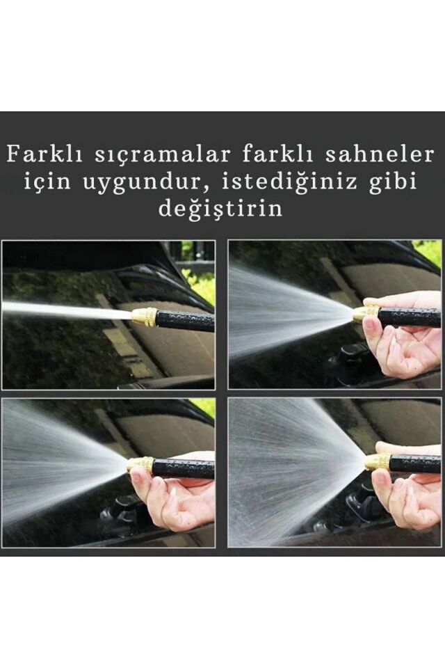 Yüksek Basınçlı Ayarlanabilir Köpük Hazneli Su Tabancası Bahçe Oto Yıkama Tabancası