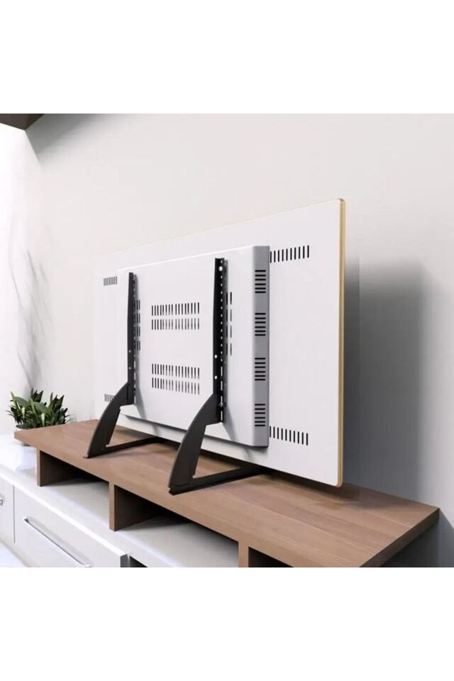 Tv Stand Masaüstü Stand 32-75inç Sabit Tv Yükseltme Lcd Taban Braketi Mönitör Lcd Led