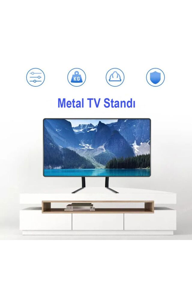 Tv Stand Masaüstü Stand 32-75inç Sabit Tv Yükseltme Lcd Taban Braketi Mönitör Lcd Led