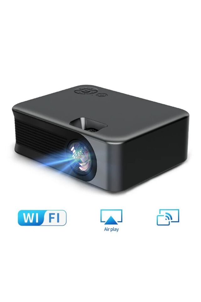 1080P Taşınabilir Mini Projeksiyon Cihazı Cep Telefon Yansıtma HD Wifi 3500 Lümen Projektör