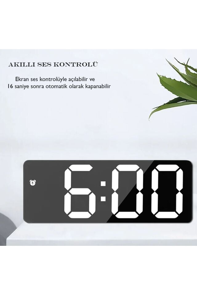 Led Dijital Masa Saati Alarm Termometre Tarih Masaüstü Saat
