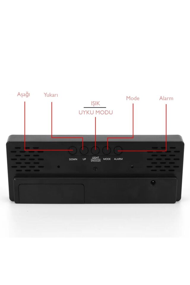 Led Dijital Masa Saati Alarm Termometre Tarih Masaüstü Saat