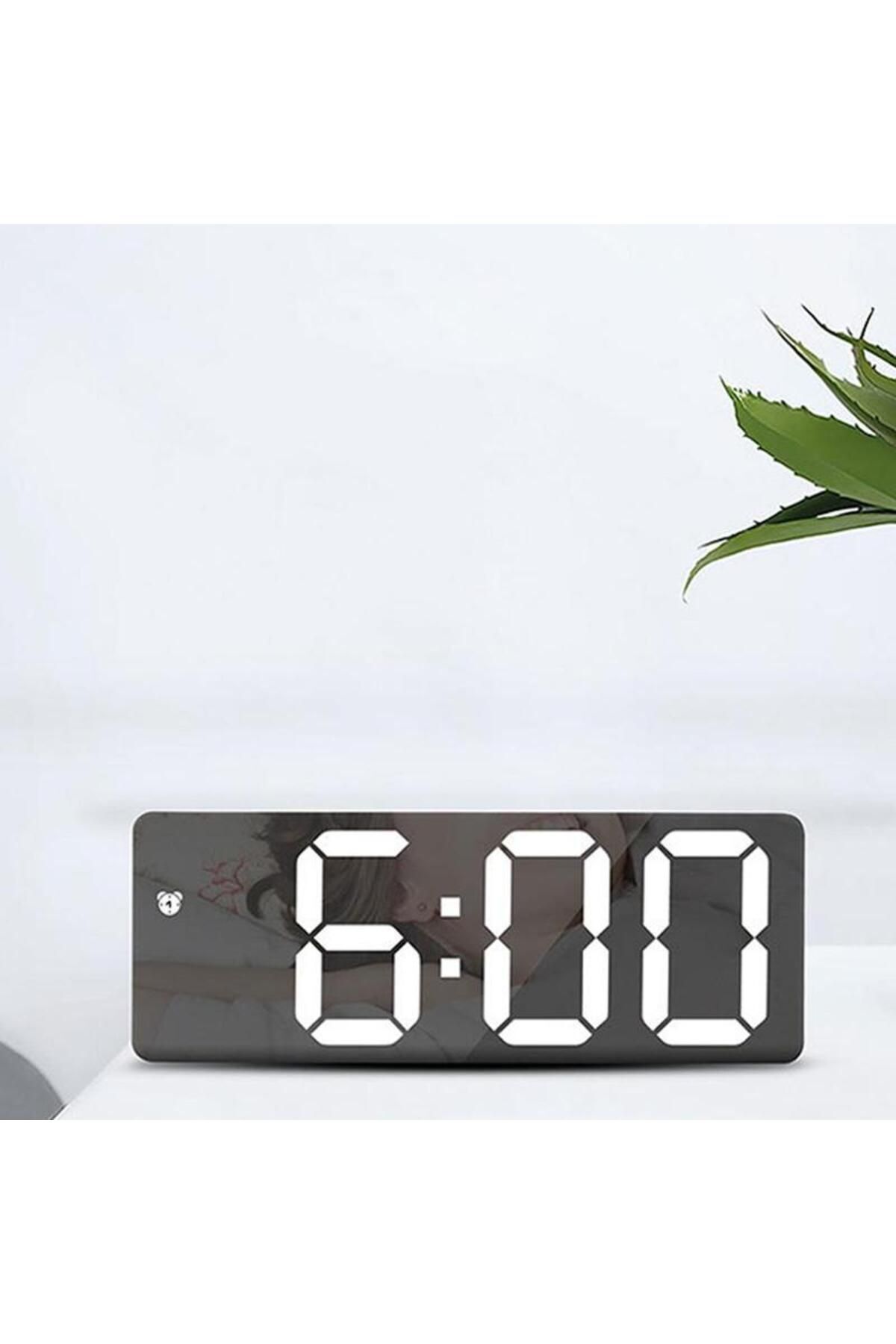 Led Dijital Masa Saati Alarm Termometre Tarih Masaüstü Saat