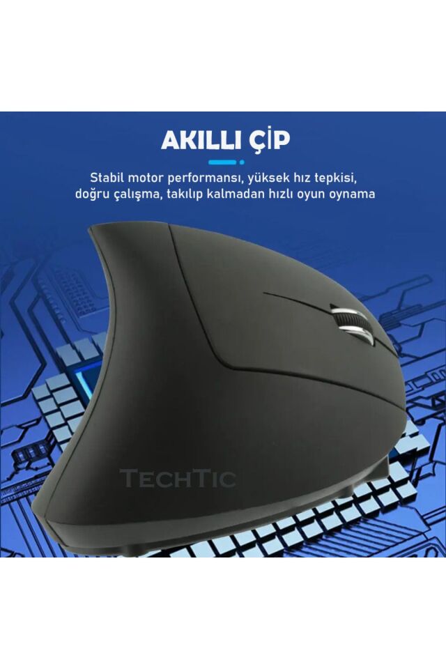 Oyuncu Mouse Bilek Destekli Ergonomik Kablosuz Dikey Mouse Vertical Gamer Mouse Fare