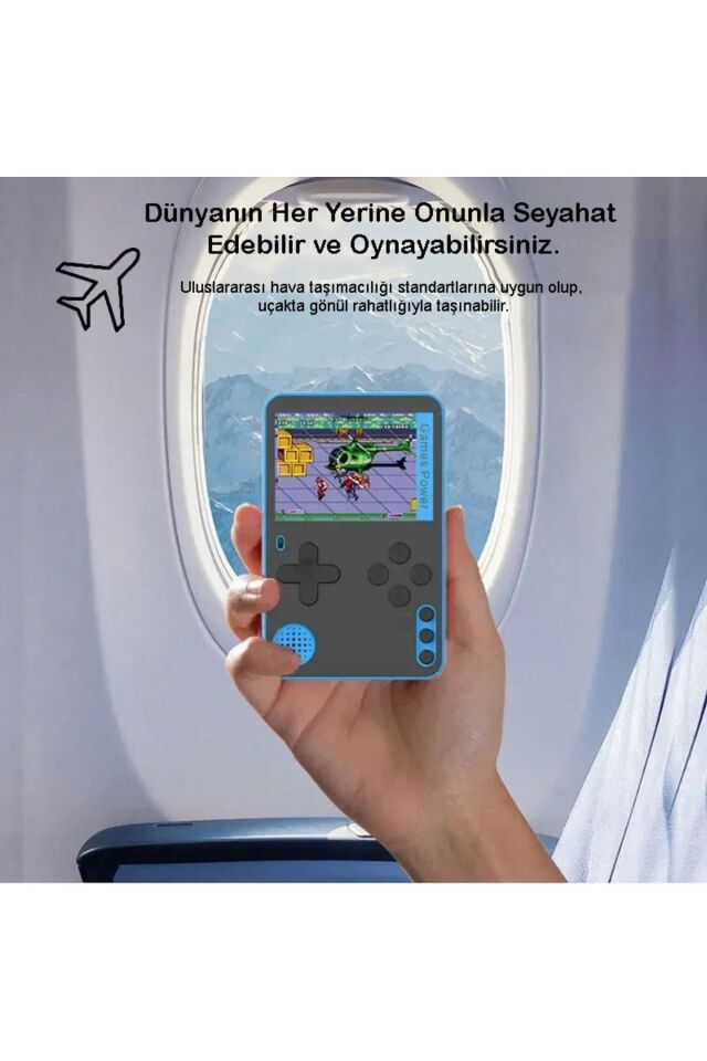 500in1 Mini Oyun Konsolu Slim Kasa Retro Klasik Taşınabilir El Atarisi Çocuk İçin Hediye