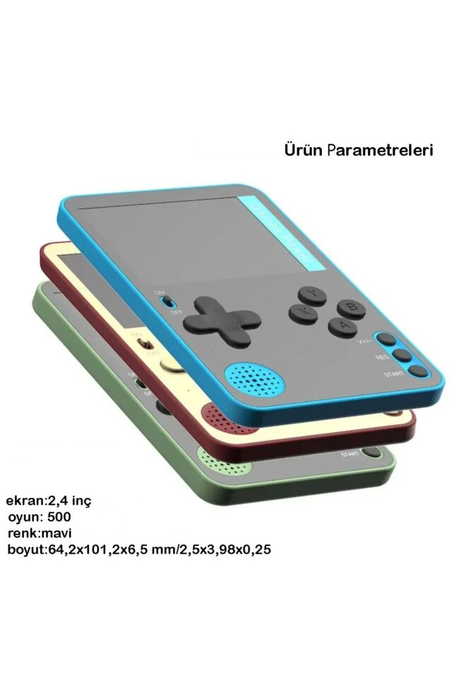 500in1 Mini Oyun Konsolu Slim Kasa Retro Klasik Taşınabilir El Atarisi Çocuk İçin Hediye