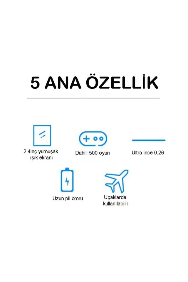 500in1 Mini Oyun Konsolu Slim Kasa Retro Klasik Taşınabilir El Atarisi Çocuk İçin Hediye