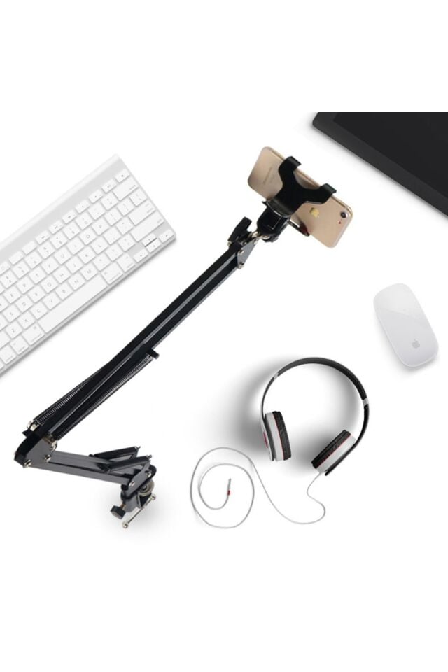 Tablet Telefon Tutucu Masa Esnek Kıskaçlı Uzun Kollu 360 Derece Youtuber Twitch Tripot Stand