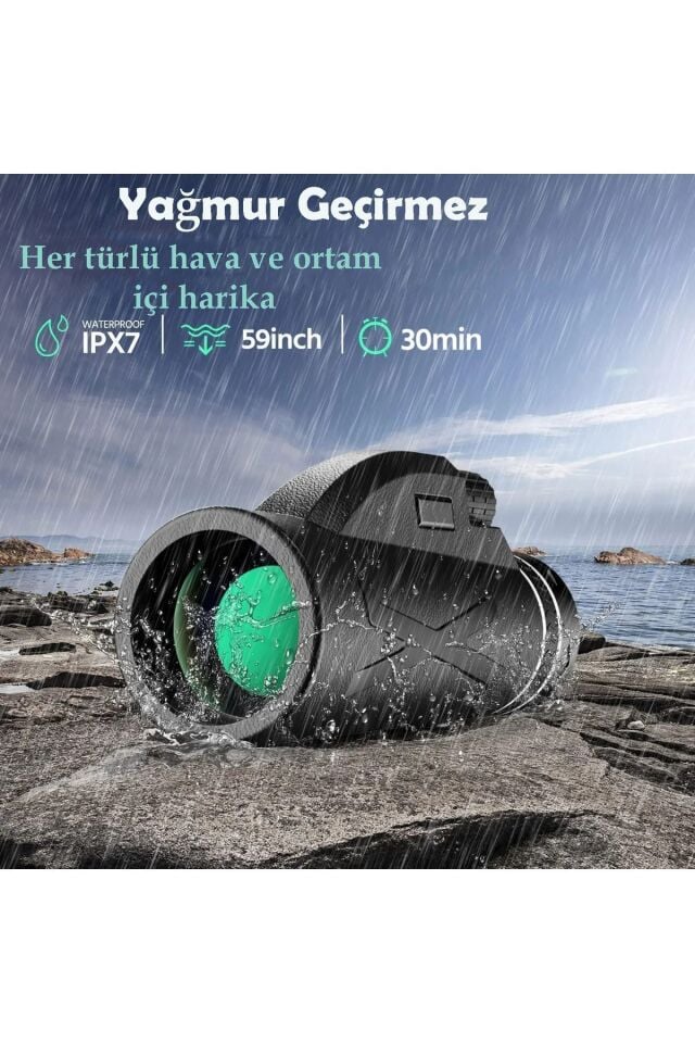 80x Dürbün Ultra Zoom Tek Göz Monoküler Teleskop Telefon Tutucu Tripot