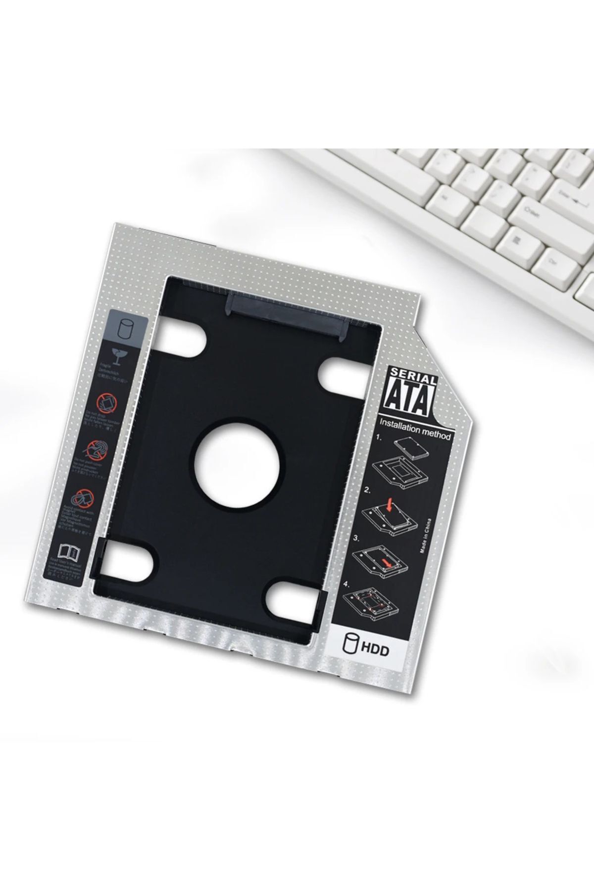 9.5mm SSD Caddy SATA Arayüzü Alüminyum Disk Sürücü Kutusu Kızak Muhafaza DVD Adaptörü HDD