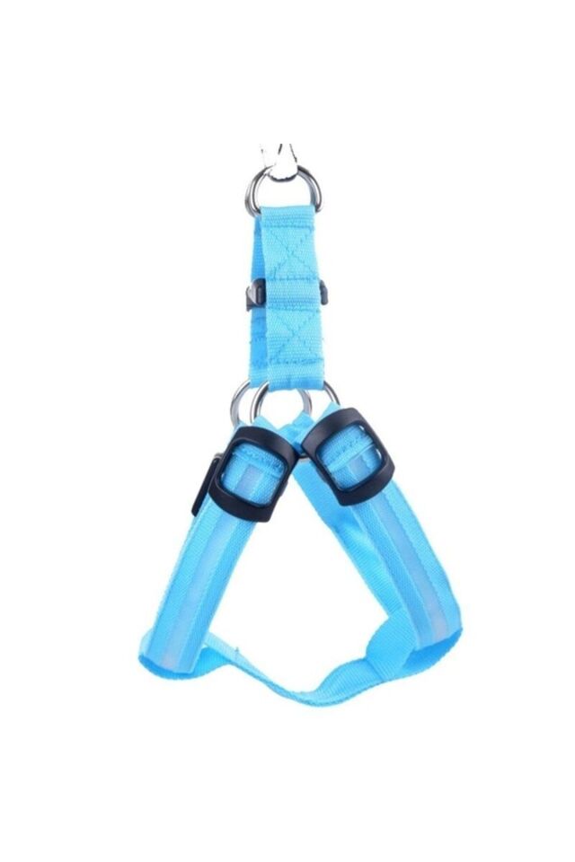 Led Işıklı Kedi Köpek Göğüs Tasması Küçük Irk Harness Air Mash Evcil Hayvan Ayarlanabilir Tasma