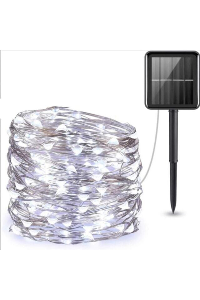 Noel Yılbaşı Ağacı Işığı Solar 100 Led Güneş Enerjili Ip65 Bahçe Ev Parti Süsü Aksesuarı