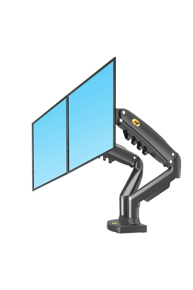 North Bayou Nb F160 Masa Montajlı Çift Kollu Monitör Tutucu Usb3.0